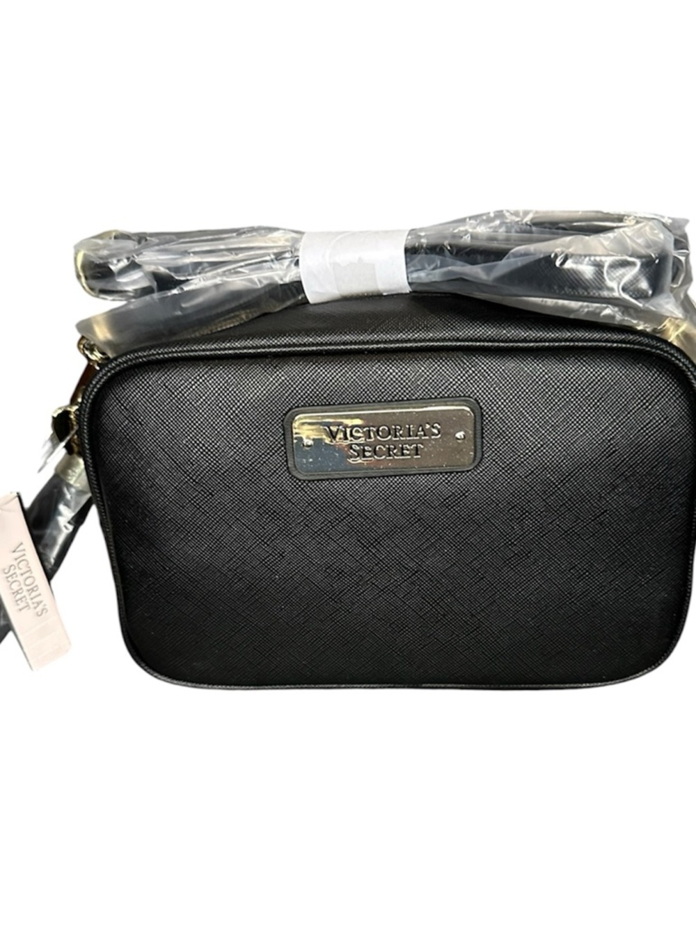 NWT Victorias Secret Y2K black faux leather crossbody